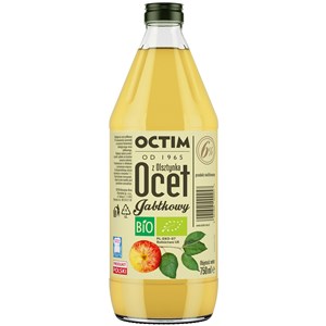 OCET JABŁKOWY 6 %  NIEFILTROWANY BIO 750 ml - OCTIM