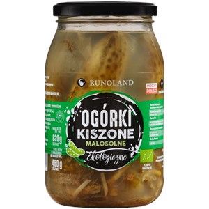 OGÓRKI KISZONE MAŁOSOLNE BIO 820 g (460 g) - RUNOLAND