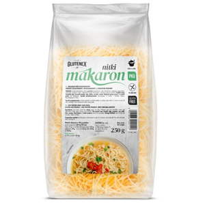 MAKARON NISKOBIAŁKOWY BEZGLUTENOWY NITKI 250 g - GLUTENEX
