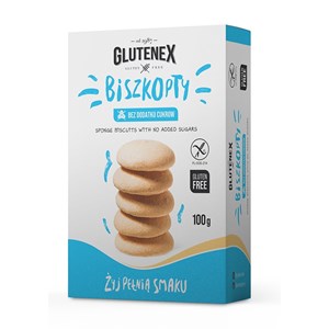 BISZKOPTY BEZ DODATKU CUKRÓW BEZGLUTENOWE 100 g - GLUTENEX