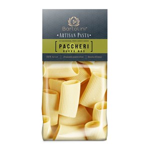 MAKARON (SEMOLINOWY) PACCHERI RURKA 300 g - BARTOLINI (ARTISAN PASTA)