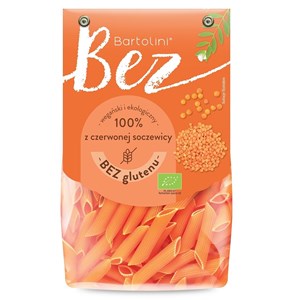 MAKARON PROTEINOWY (Z SOCZEWICY CZERWONEJ) PENNE BEZGLUTENOWY BIO 250 g - BARTOLINI