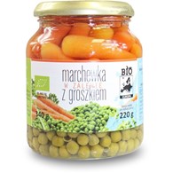 MARCHEWKA W ZALEWIE Z GROSZKIEM BIO 340 g (220 g) (SŁOIK) - BIO PLANET