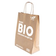 TORBA PAPIEROWA DUŻA Z LOGO BIO PLANET (31 cm x 12 cm x 41 cm)