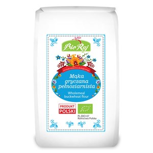 MĄKA GRYCZANA PEŁNOZIARNISTA BIO (POLSKA) 600 g - BIO RAJ