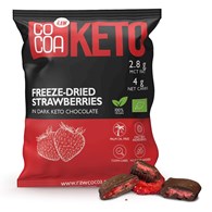 TRUSKAWKI W CZEKOLADZIE CIEMNEJ BEZ DODATKU CUKRÓW KETO BIO 40 g - COCOA