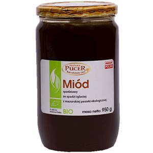 MIÓD SPADZIOWY ZE SPADZI IGLASTEJ BIO 950 g - PASIEKA PUCER