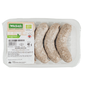 KIEŁBASA BIAŁA BIO (6 szt.) 485 g - WASĄG (Z PÓŁKI)