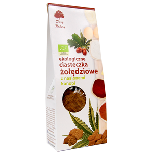 CIASTKA ŻOŁĘDZIOWE Z NASIONAMI KONOPI BIO 100 g - DARY NATURY