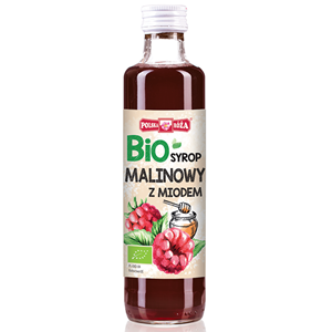 SYROP MALINOWY SŁODZONY MIODEM BIO 250 ml - POLSKA RÓŻA