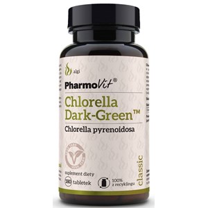 CHLORELLA DARK GREEN (1500 mg) BEZGLUTENOWA 180 TABLETEK - PHARMOVIT (CLASSIC)