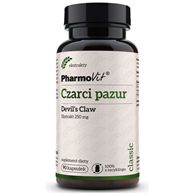 CZARCI PAZUR EKSTRAKT (250 mg) BEZGLUTENOWY 90 KAPSUŁEK - PHARMOVIT (CLASSIC)