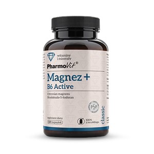 MAGNEZ + WITAMINA B6 ACTIV BEZGLUTENOWY 120 KAPSUŁEK - PHARMOVIT (CLASSIC)