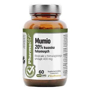 MUMIO EKSTRAKT (400 mg) BEZGLUTENOWY 60 KAPSUŁEK - PHARMOVIT (CLEAN LABEL)