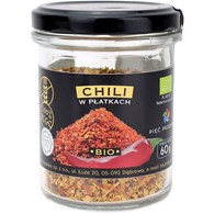 CHILI PŁATKI BEZGLUTENOWE BIO 60 g - PIĘĆ PRZEMIAN