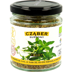 CZĄBER SUSZONY BEZGLUTENOWY BIO 40 g - PIĘĆ PRZEMIAN