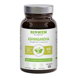 ASHWAGANDHA EKSTRAKT (400 mg) 120 KAPSUŁEK - BIOWEN