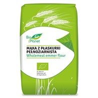 MĄKA Z PŁASKURKI PEŁNOZIARNISTA BIO 500 g - BIO PLANET