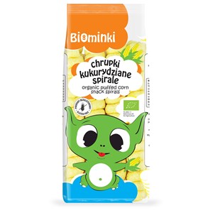 CHRUPKI KUKURYDZIANE SPIRALE BEZGLUTENOWE BIO 60 g - BIOMINKI