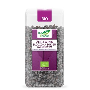 ŻURAWINA SŁODZONA SOKIEM JABŁKOWYM BIO 400 g - BIO PLANET