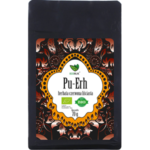 HERBATA CZERWONA LIŚCIASTA PU ERH BIO 70 g - ECOBLIK