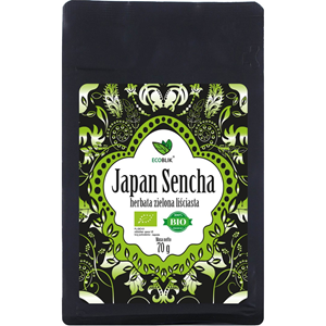 HERBATA ZIELONA LIŚCIASTA SENCHA JAPOŃSKA BIO 70 g - ECOBLIK