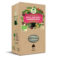 HERBATKA MALINOWO - IMBIROWA BIO (25 x 3 g) 75 g - DARY NATURY