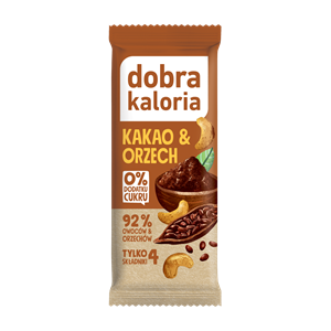 BATON DAKTYLOWY KAKAO & ORZECH BEZ DODATKU CUKRÓW 35 g - DOBRA KALORIA