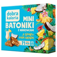 BATONIKI MINI Z NERKOWCÓW O SMAKU PINA COLADA BEZ DODATKU CUKRU (6 x 17 g) 102 g - DOBRA KALORIA