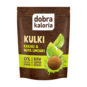 KULKI DAKTYLOWE KAKAO & NUTA LIMONKI BEZ DODATKU CUKRÓW 58 g - DOBRA KALORIA