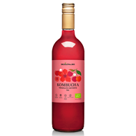 KOMBUCHA HIBISKUS I CZEREŚNIA BIO 750 ml - DELIKATNA (ZAKWASOWNIA)