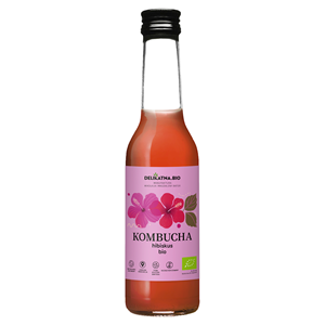 KOMBUCHA Z HIBISKUSEM BIO 270 ml - DELIKATNA
