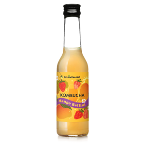 KOMBUCHA KOKTAJLOWA MANGO BELLINI BIO 270 ml - DELIKATNA (ZAKWASOWNIA)