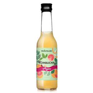 KOMBUCHA KOKTAJLOWA MOJITO MIĘTOWA O SMAKU GREJPFRUTA BIO 270 ml - DELIKATNA (ZAKWASOWNIA)