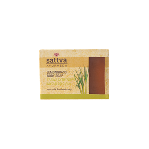 MYDŁO W KOSTCE DO CIAŁA TRAWA CYTRYNOWA 125 g - SATTVA (AYURVEDA)