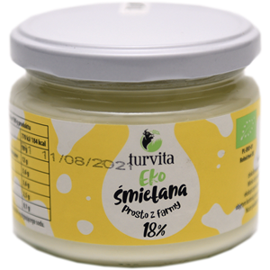 ŚMIETANA 18 % BIO 250 g - TURVITA
