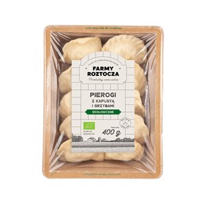 PIEROGI Z KAPUSTĄ I GRZYBAMI BIO 400 g - FARMY ROZTOCZA (NA ZAMÓWIENIE)