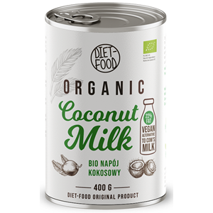 COCONUT MILK - NAPÓJ KOKOSOWY (22 % TŁUSZCZU) BIO 400 ml - DIET-FOOD