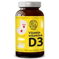 WITAMINA D3 50 µg (2000 j.m) 180 KAPSUŁEK - DIET-FOOD