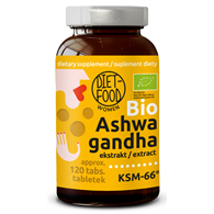 ASHWAGANDHA EKSTRAKT BIO (300 mg) 120 TABLETEK - DIET-FOOD