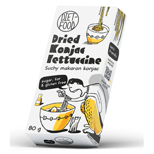 MAKARON (SUCHY KONJAC) FETTUCCINE BEZGLUTENOWY 80 g - DIET-FOOD