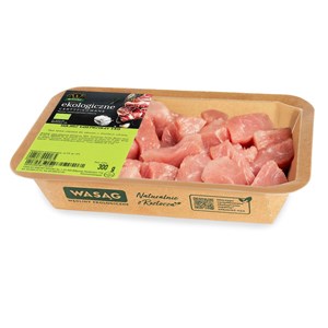 MIĘSO GULASZOWE WIEPRZOWE SUROWE BIO 300 g - WASĄG (NA ZAMÓWIENIE)