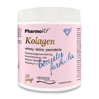 KOLAGEN O SMAKU BRZOSKWINIA - BANAN BEAUTY FORMULA BEZGLUTENOWY 174 g - PHARMOVIT