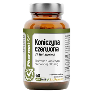 KONICZYNA CZERWONA EKSTRAKT (500 mg) BEZGLUTENOWY 60 KAPSUŁEK - PHARMOVIT (CLEAN LABEL)