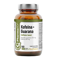 KOFEINA + GUARANA BEZGLUTENOWE 60 KAPSUŁEK - PHARMOVIT (CLEAN LABEL)