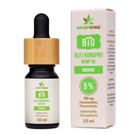 OLEJ KONOPNY 5% (500 mg FITOSKŁADNIKÓW) BIO 10 ml - HEMPKING