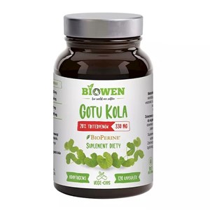 GOTU KOLA EKSTRAKT (330 mg) BEZGLUTENOWY 120 KAPSUŁEK - BIOWEN