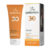 KREM DO TWARZY ANTYOKSYDACYJNY PEPTYDOWY PRZECIWZMARSZCZKOWY SPF 30 50 ml - UZDROVISCO (PRE-AGE)