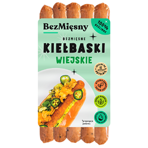 KIEŁBASKI WIEJSKIE ROŚLINNE 180 g - BEZMIĘSNY