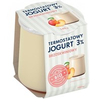 JOGURT TERMOSTATOWY BRZOSKWINIOWY 3 % BIO 140 g - YÖMLEKO